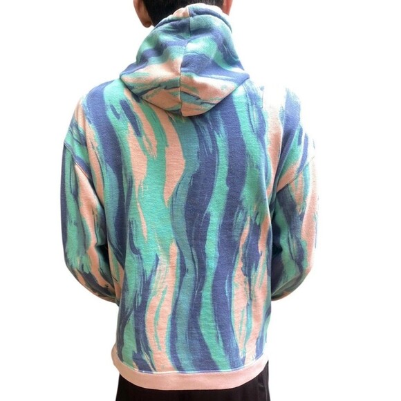 Adidas Originals Pullover Hoodie Sweatshirt Men's Medium Pastel Marbled TV Worn - Picture 6 of 11